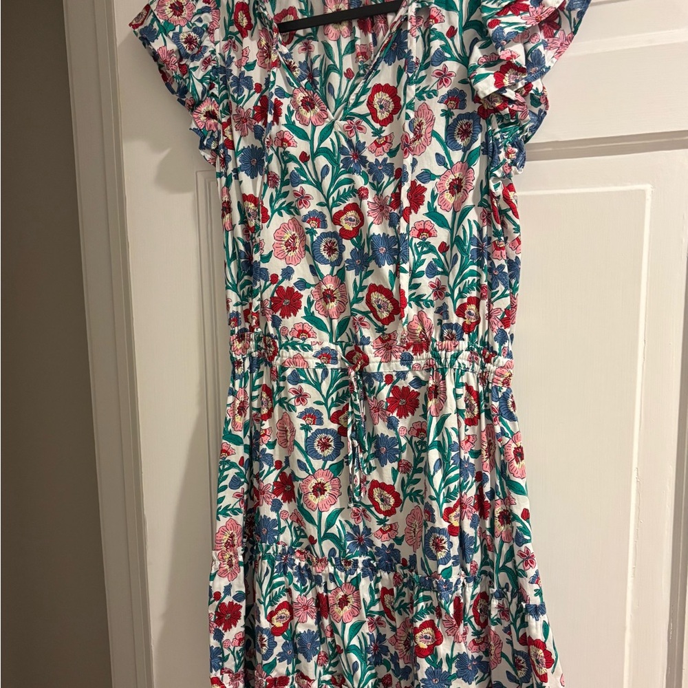 Vineyard Vines Red and Blue Flutter Sleeve Sundress